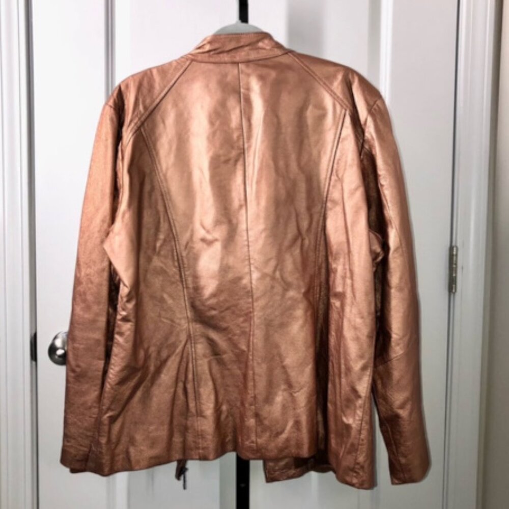 Excellent Condition Copper Leather Jacket Plus Si… - image 2